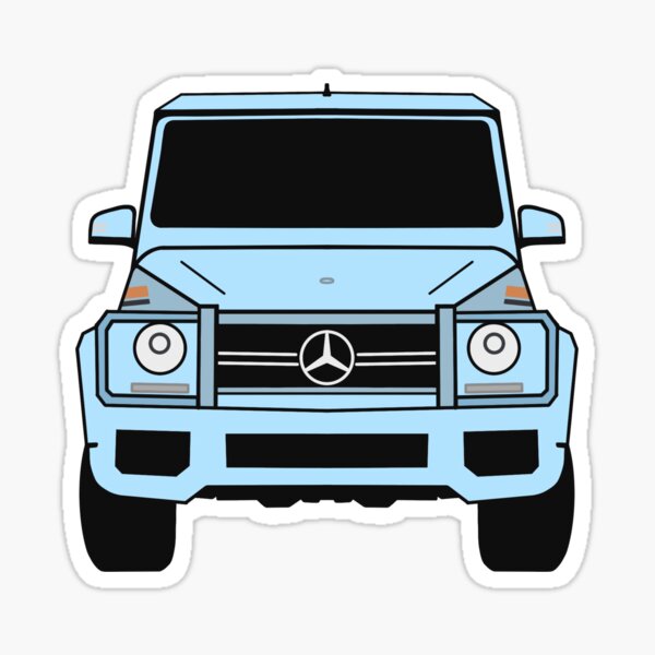 Mercedes G Wagon White Sketch Wall Art