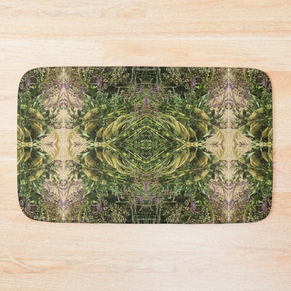 Item preview, Botanical, Divine - Golden Grass Beautifully Woven with Violet and Green Leaves designed and sold by RoseAromas.