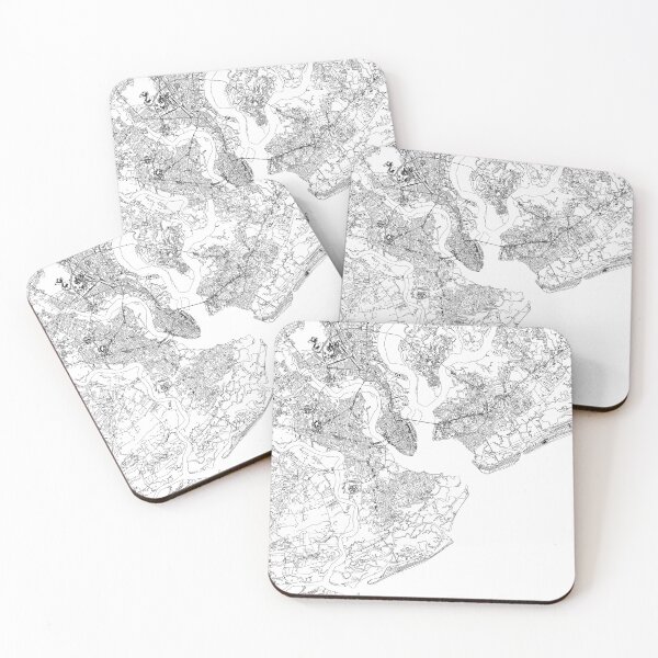 Item preview, Charleston White Map designed and sold by multiplicitymap.