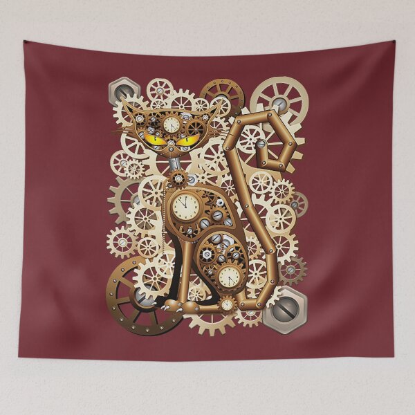 Item preview, Steampunk Cat Vintage Style T-Shirt designed and sold by eurocake06.