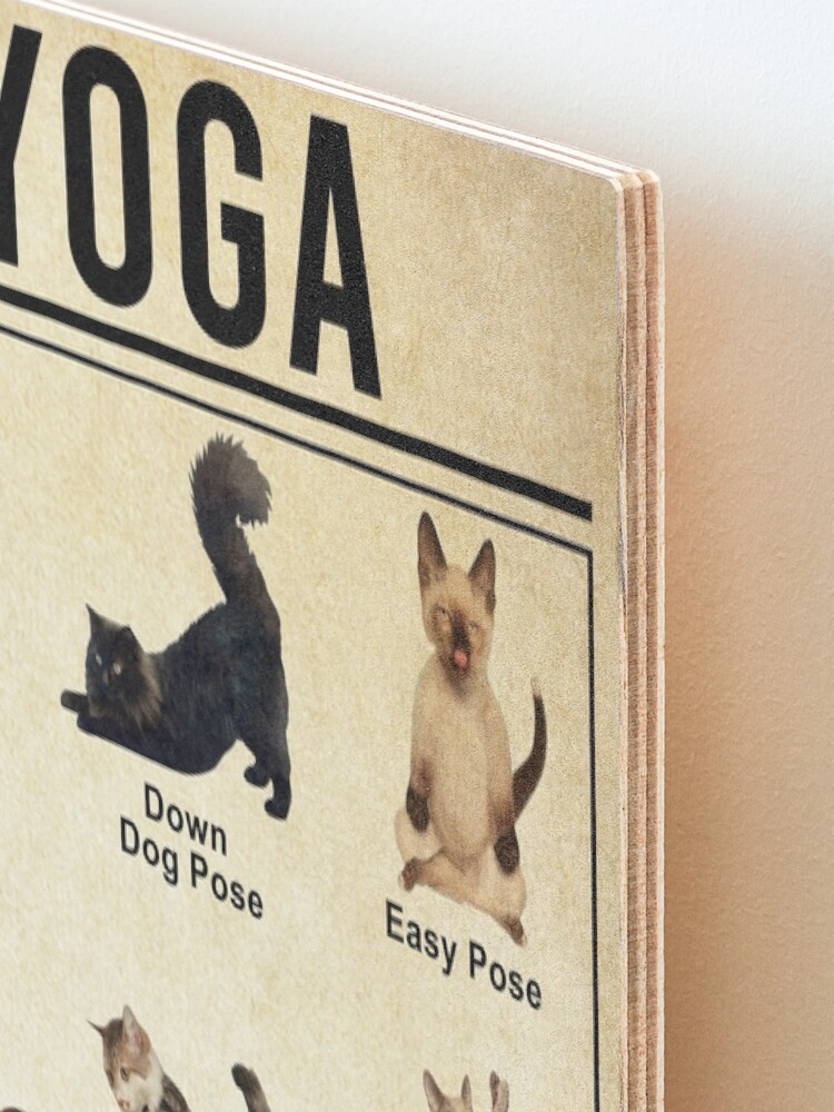Alternate view of Yoga Cat Wall Art, Cat Yoga Pose Mounted Print