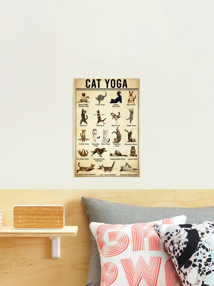 Printable Yoga Cats Stickers Digital Yoga Stickers Yoga Sticker