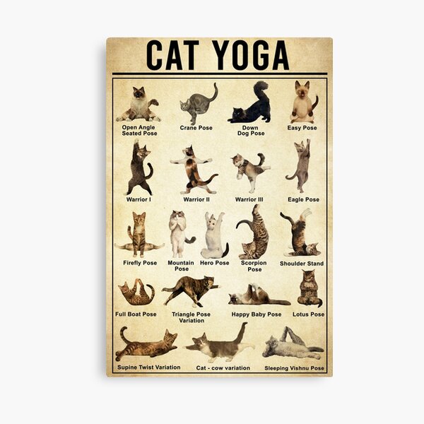 Item preview, Yoga Cat Wall Art, Cat Yoga Pose designed and sold by Akubar.