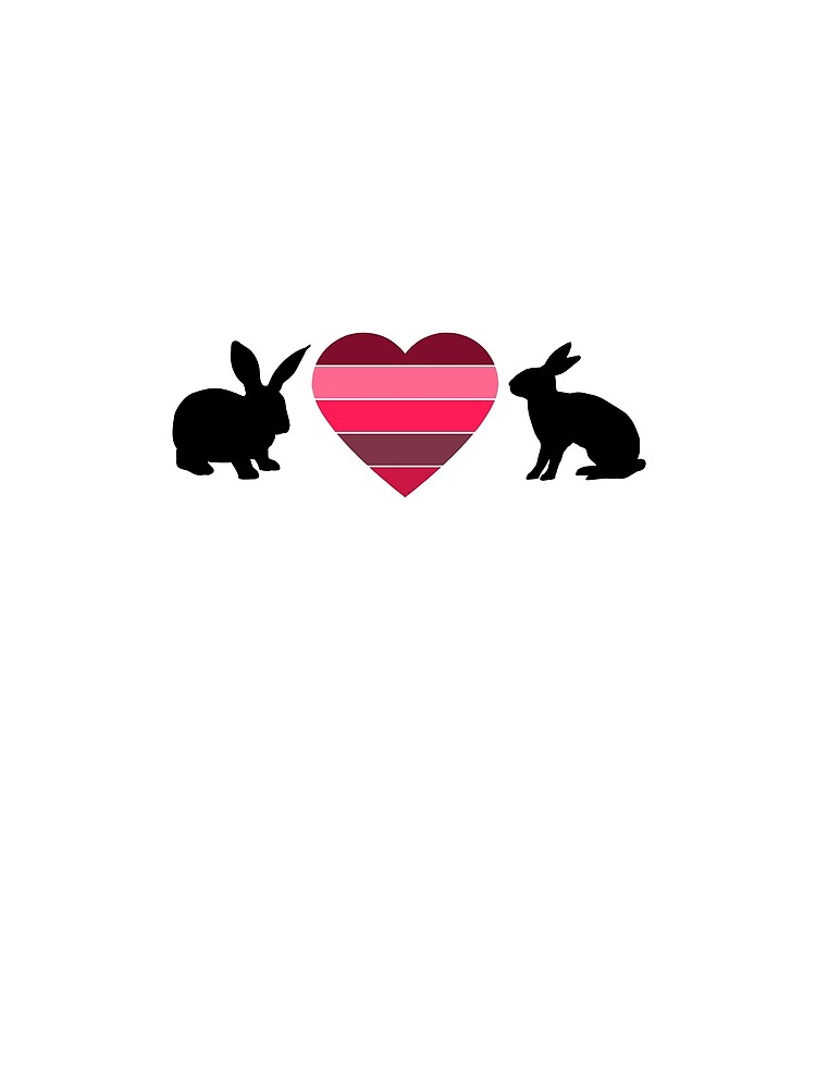 Valentine's Rose Red Heart Bunnies by mikepil