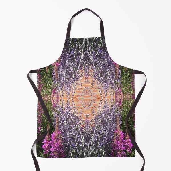 Item preview, Wild Lavender and Purple Blooms Pattern the Brick Border Gardens designed and sold by RoseAromas.