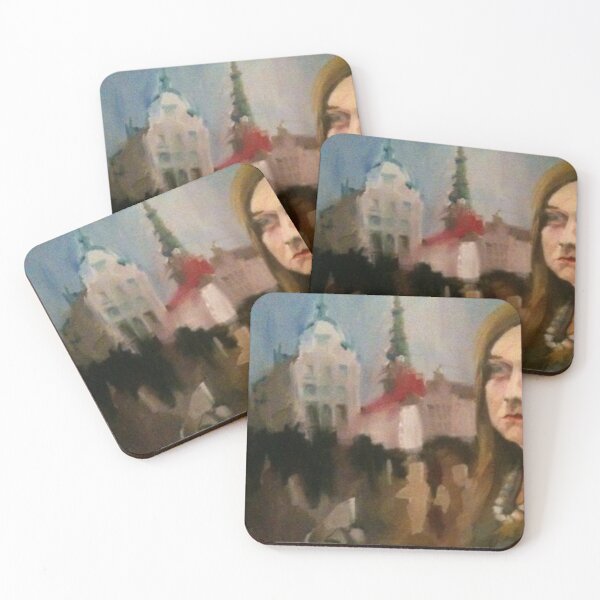 Item preview, Girl in abstracted European city designed and sold by Kelly Onkoa.