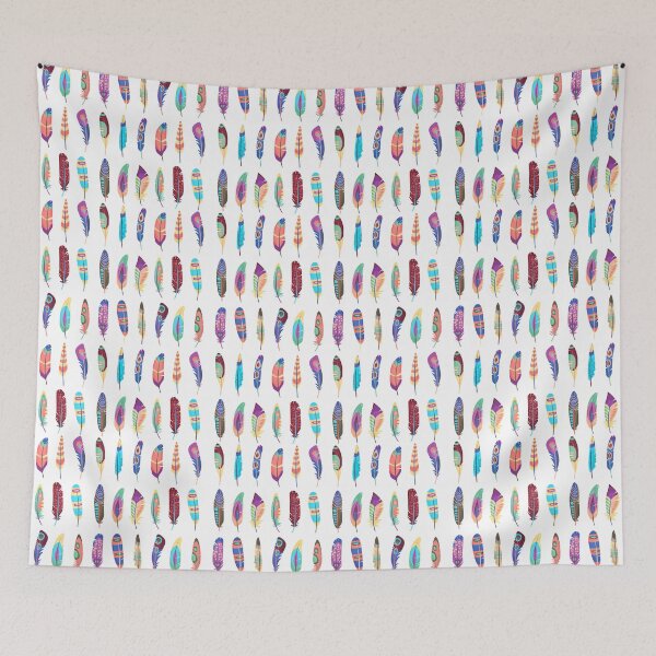 Item preview, Colorful Boho Feathers designed and sold by WildHoneyDesign.