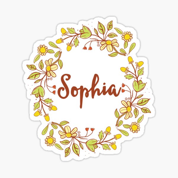 Sophia Name Stickers Redbubble