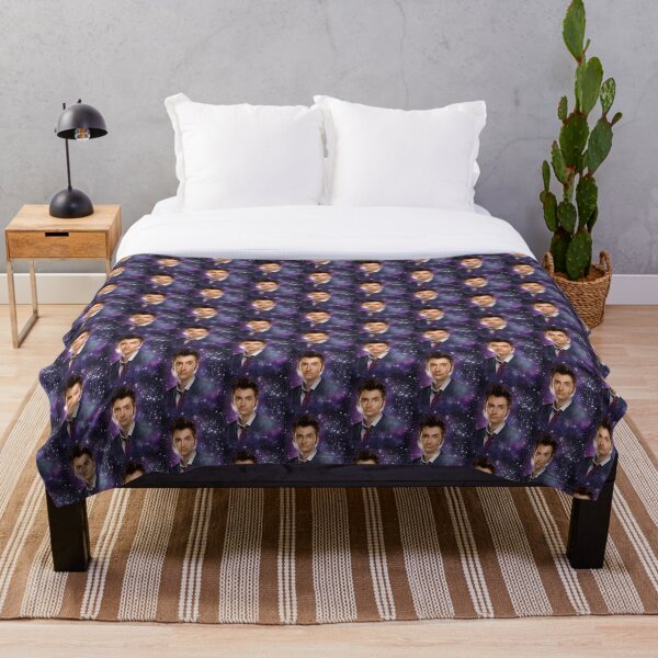 The 10th Doctor in Space Throw Blanket