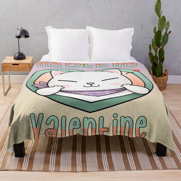 Item preview, My Cat is My Valentine White Cat designed and sold by Takeda-art.