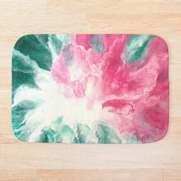 Item preview, Pink Iris with Emerald Green Abstract  designed and sold by InalterataArt.