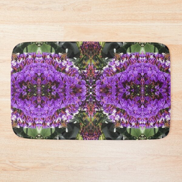 Item preview, Botanical, Divine - Summertime Honey Bees in Purple and Mauve Flower Fusion designed and sold by RoseAromas.