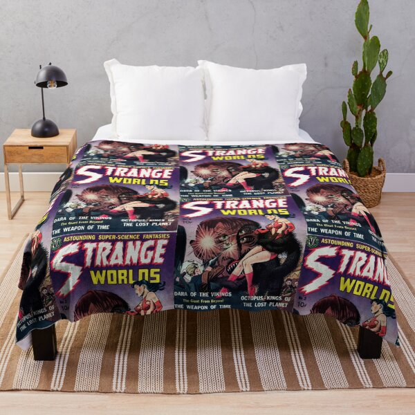 Item preview, Science Fiction Retro Comic Strange Worlds designed and sold by LittleIconShop.