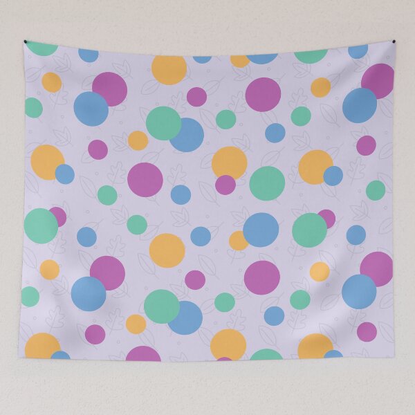 Item preview, Colorful Circles With Tiny Leaves designed and sold by BhavyaBathla.