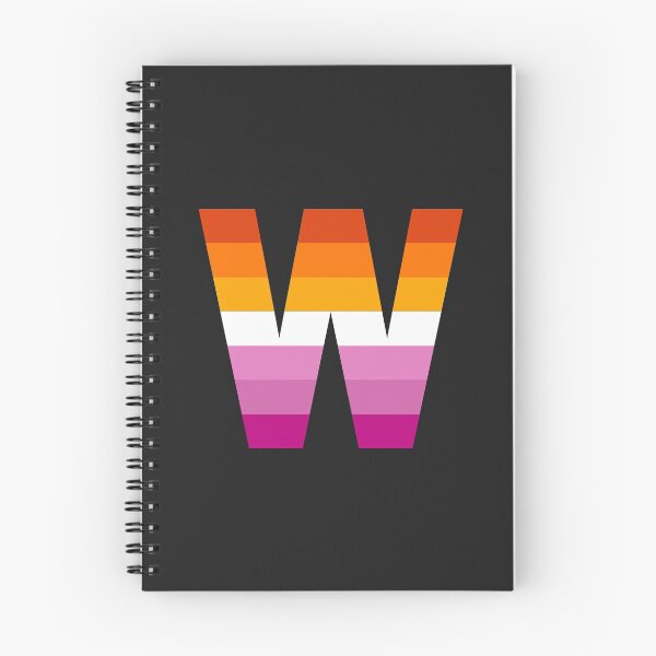 Item preview, lesbian pride flag (orange and pink) / letter W designed and sold by kassanderplus.