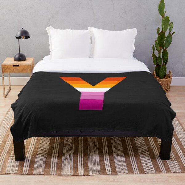Item preview, lesbian pride flag (orange and pink) / letter Y designed and sold by kassanderplus.