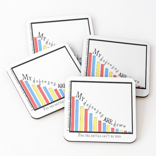 Item preview, "My Defenses Are Down" Graph designed and sold by rosesbwayshop.