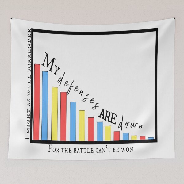 Item preview, "My Defenses Are Down" Graph designed and sold by rosesbwayshop.