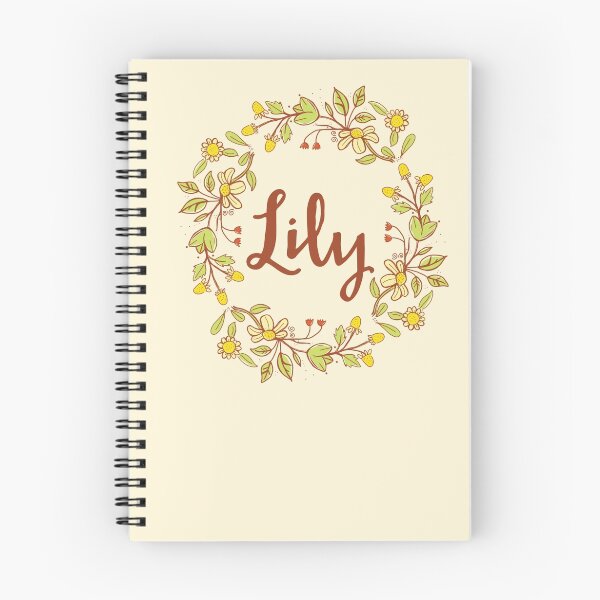 Item preview, Lily lovely name and floral bouquet wreath designed and sold by thetypographer.