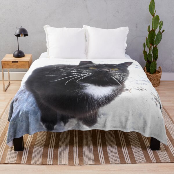Item preview, kitty whiskers, black cat in the snow designed and sold by Stephanie  Skeem.
