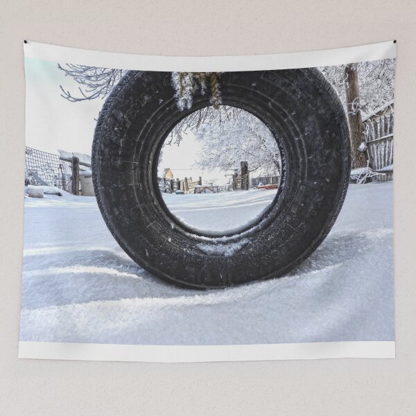 Item preview, through the snowy tire swing designed and sold by Stephanie  Skeem.