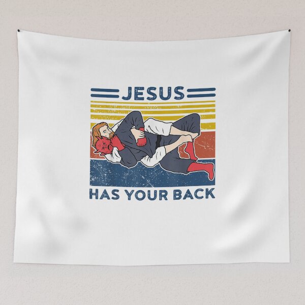 Item preview, Funny Brazilian Jiu Jitsu "Jesus Has Your Back" designed and sold by ETIndustries.