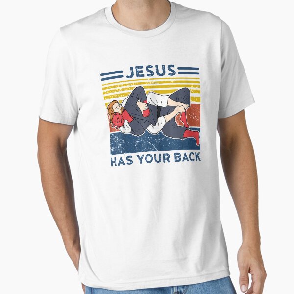 Item preview, Funny Brazilian Jiu Jitsu "Jesus Has Your Back" designed and sold by ETIndustries.