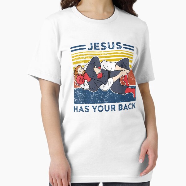 Item preview, Funny Brazilian Jiu Jitsu "Jesus Has Your Back" designed and sold by ETIndustries.