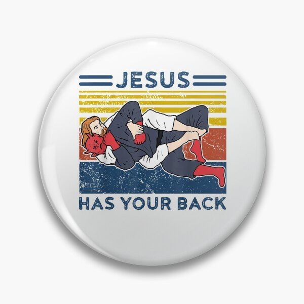 Item preview, Funny Brazilian Jiu Jitsu "Jesus Has Your Back" designed and sold by ETIndustries.
