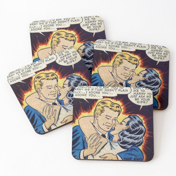 Item preview, I Adore You Vintage Comic Print designed and sold by LittleIconShop.
