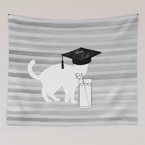 Item preview, Cat Celebrating Graduation designed and sold by JazzPWall.