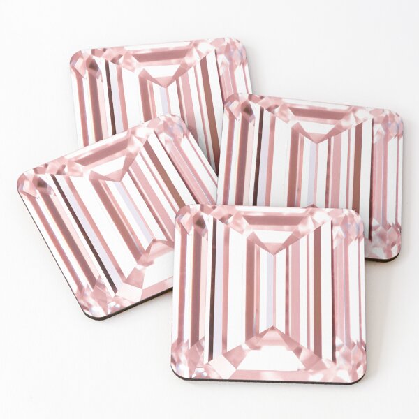 Item preview, pink emerald cut diamond designed and sold by QueenofCarbon.