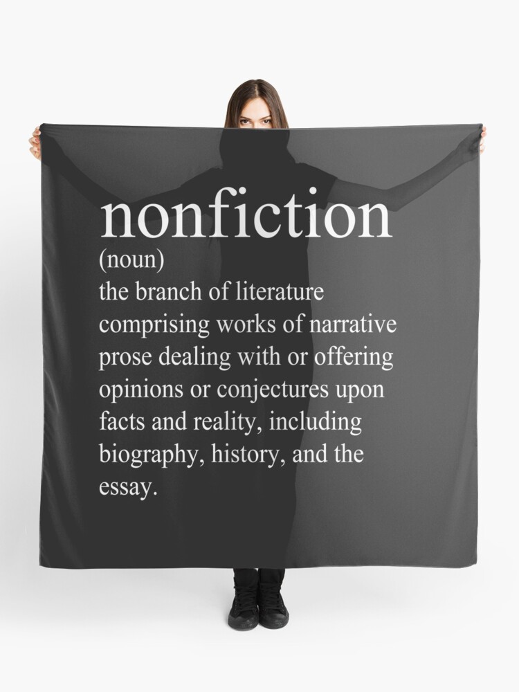Non Fiction Definition Scarf By Literarydreamrs Redbubble