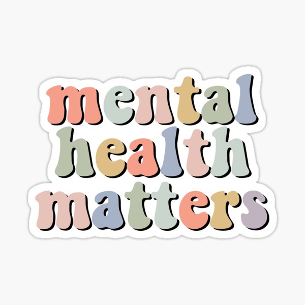Item preview, Mental Health Matters Quote in Pastel Retro Colors designed and sold by Itsellac25.