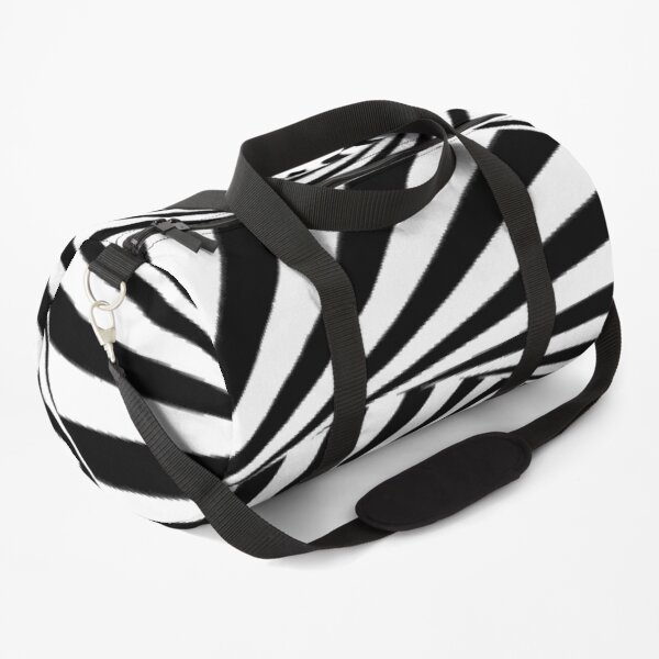 #Optical #Illusion #OpticalIllusion #VisualArt Black and White znamenski.redbubble.com Duffle Bag