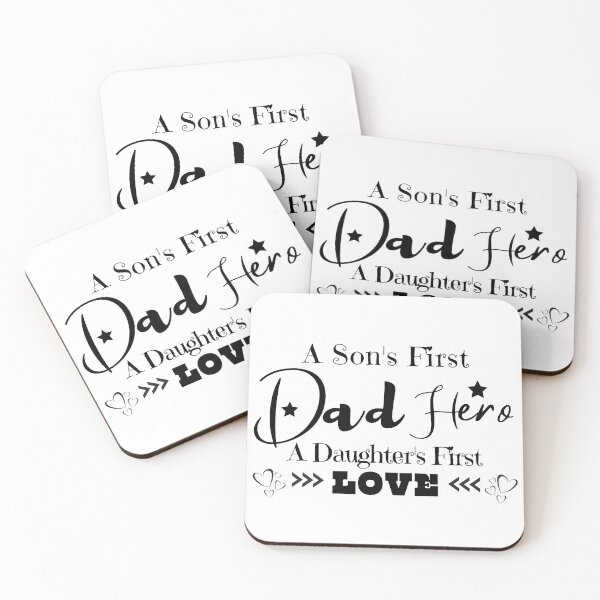 Item preview, Dad A Sons First Hero A Daughters First Love designed and sold by dalypdesign.