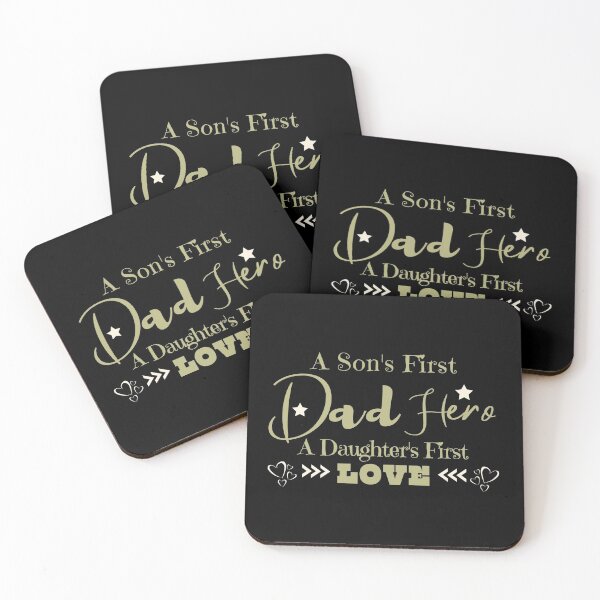 Item preview, Dad A Sons First Hero A Daughters First Love designed and sold by dalypdesign.