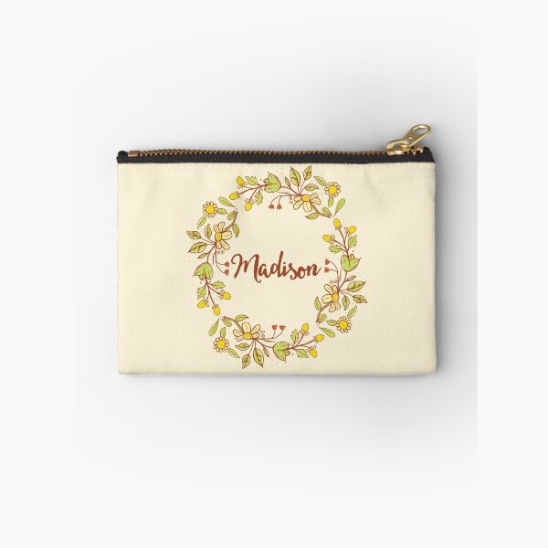 Item preview, Madison lovely name and floral bouquet wreath designed and sold by thetypographer.