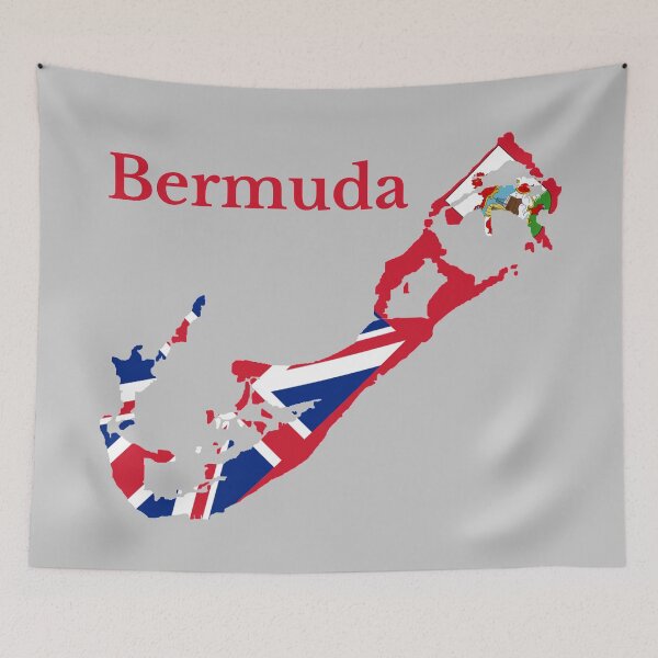 Item preview, Bermuda Map Flag British Overseas Territory designed and sold by marosharaf.