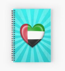 United Arab Emirates Heart Flag Spiral Notebook