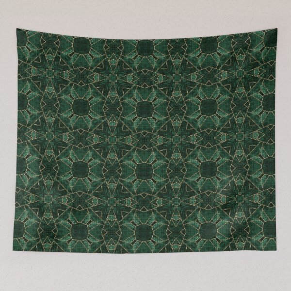 Item preview, Emerald Clover Geometric Pixel Pattern designed and sold by IPattern.
