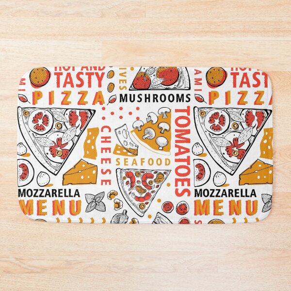 Item preview, Pizza Ingredients Typography designed and sold by Doa-ibu.