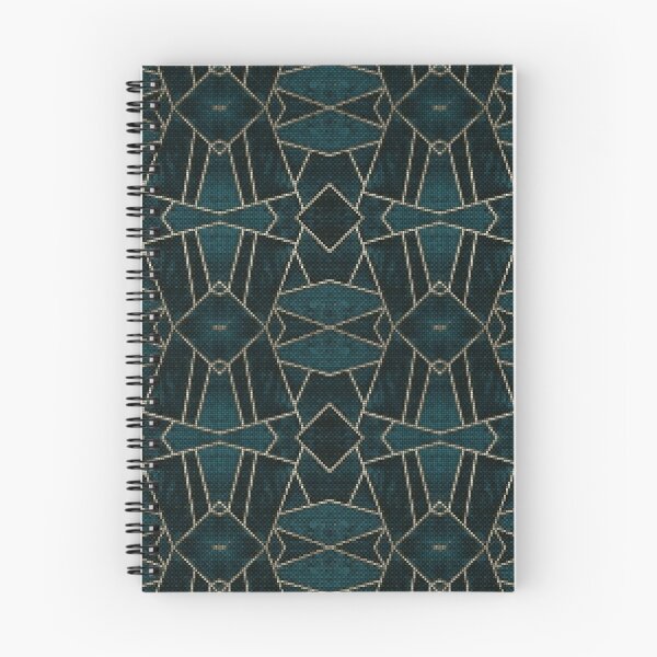 Item preview, Teal Navy Geometric Pixel Pattern designed and sold by IPattern.