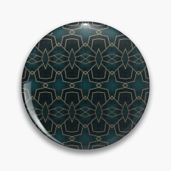 Item preview, Egypt Teal Navy Geometric Pixel Pattern designed and sold by IPattern.