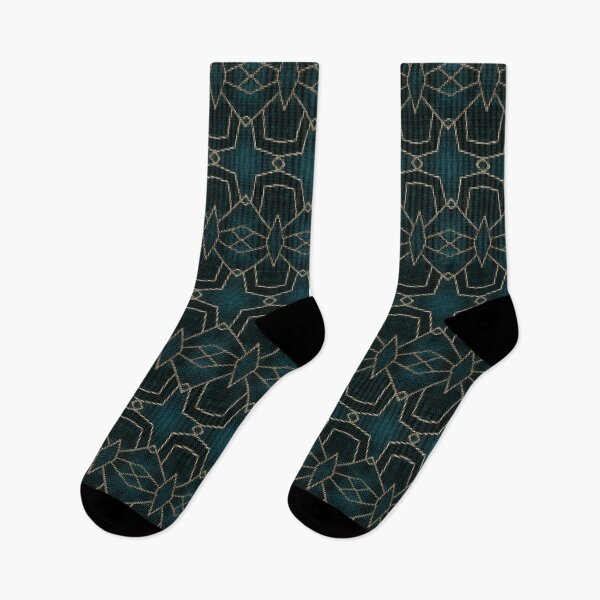 Item preview, Egypt Teal Navy Geometric Pixel Pattern designed and sold by IPattern.