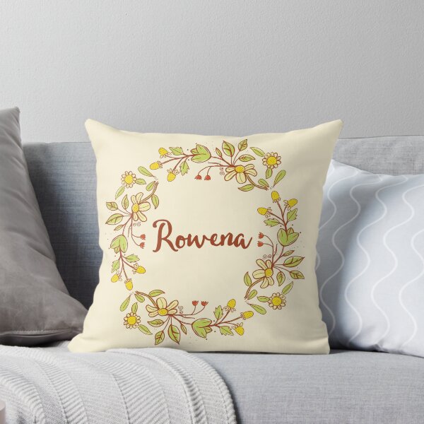 Item preview, Rowena lovely name and floral bouquet wreath designed and sold by thetypographer.
