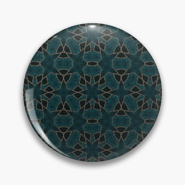 Item preview, Mandala Teal Navy Geometric Pixel Pattern designed and sold by IPattern.