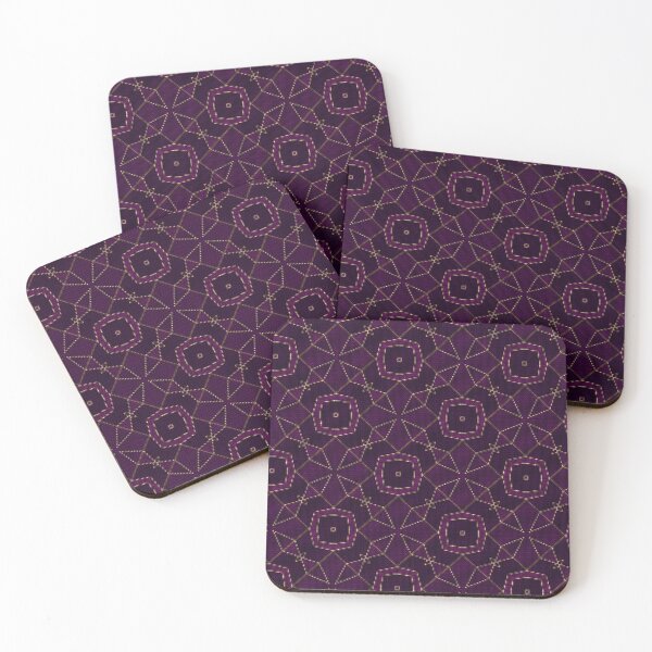 Item preview, Purple Dark Batik Geometric Pixel Pattern designed and sold by IPattern.