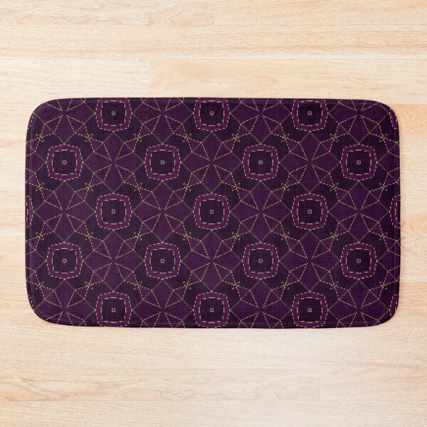 Item preview, Purple Dark Batik Geometric Pixel Pattern designed and sold by IPattern.