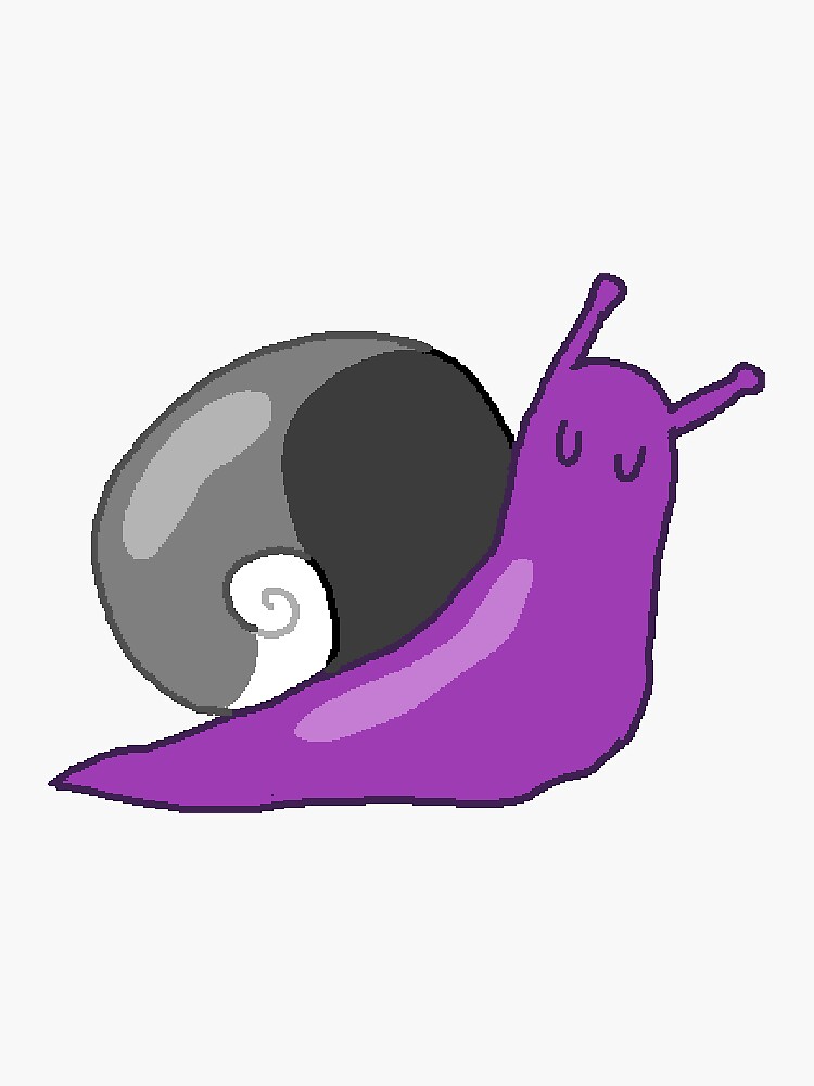 "asexual pride snail" Sticker for Sale by dearsnails Redbubble